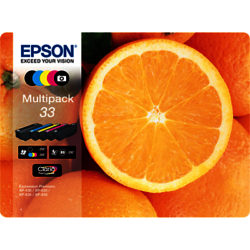 Epson Oranges T3337 Black, Photo & Tri-Colour Ink Cartridge Multipack, Pack of 5